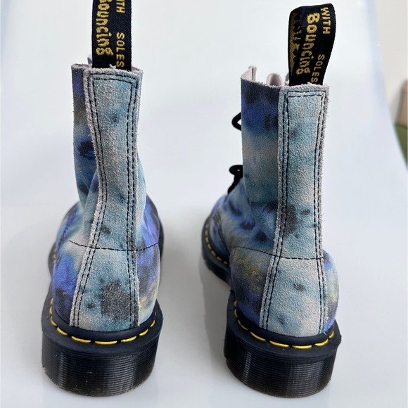 NIB Dr Martens 1460 Pascal Blue Tie Dye Printed Suede Leather Boots US 7 - Picture 8 of 16